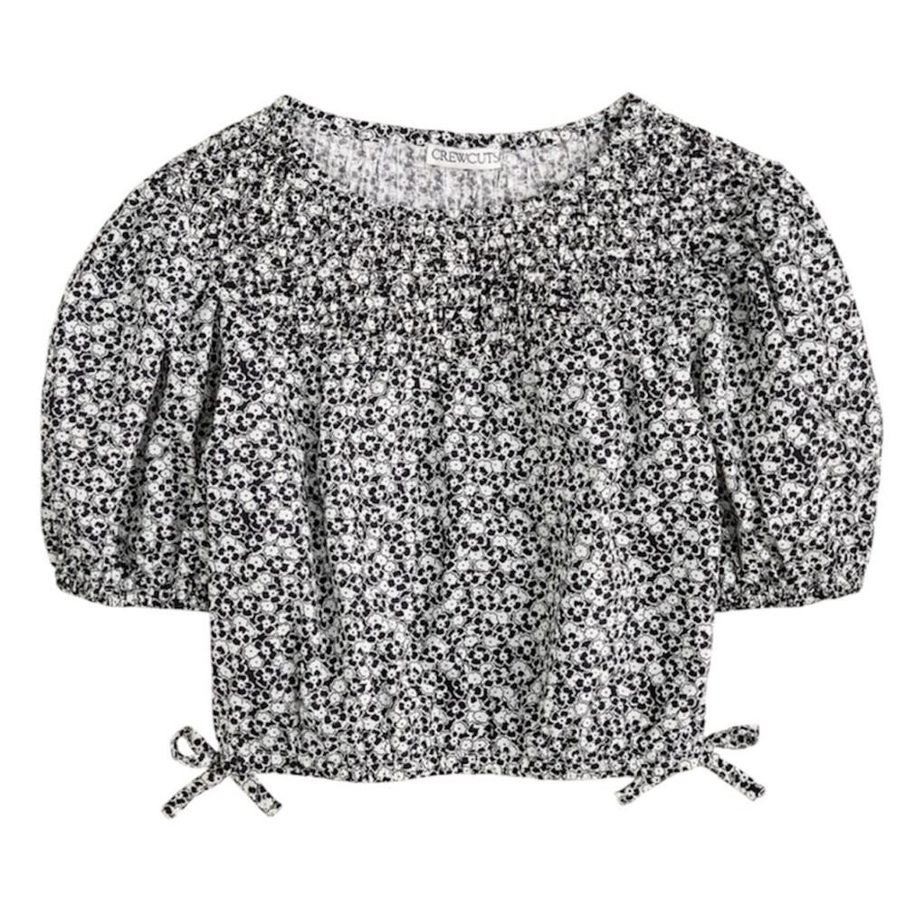 J. Crew Crewcuts floral smocked poplin top